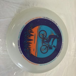 New Funn And Frolic Flying Bicycle 175g Glow Ultimate Frisbee Disc - Recycled - Made In U.s.a.