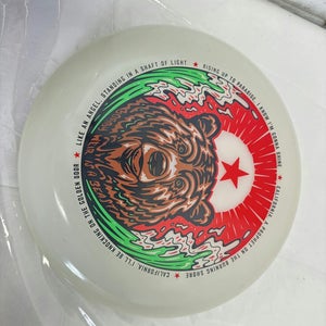 New Funn And Frolic California Bear 175g Glow Ultimate Frisbee Disc - Recycled - Made In U.s.a.