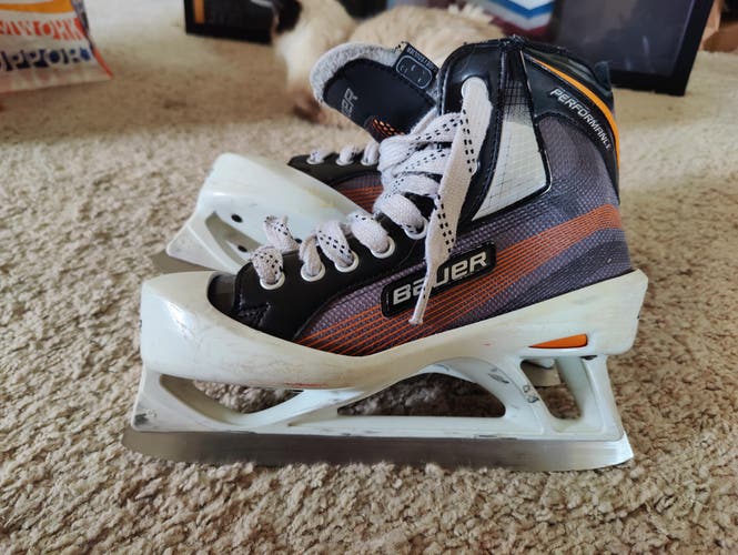 USED Bauer Performance Goalie Skates (Size 6) - STEP Steel included!