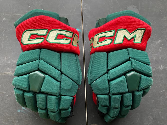 CCM HGTK Tacks Pro Stock 13" Hockey Gloves Wild Green 4688