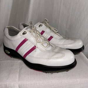 Ecco Leather Golf Shoes Women’s EU 41 US 10.5 White Pink