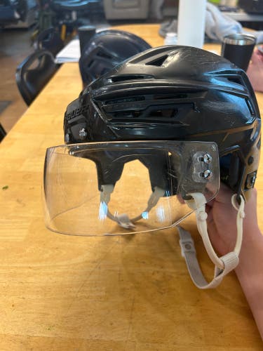 Used Large Bauer Re-Akt 150 Helmet With Visor