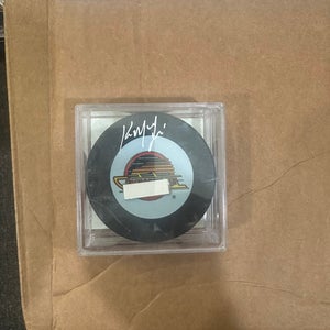 Kirk McLean Vancouver Canucks signed puck with COA