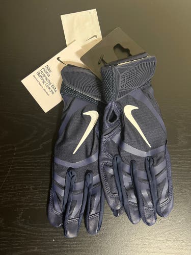 Nike Alpha Huarache Elite Baseball Batting Gloves Men's Size Medium Navy Blue CV0696-439