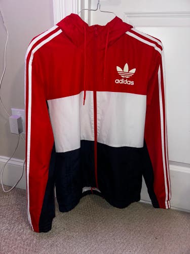Adidas Red White And Blue Windbreaker
