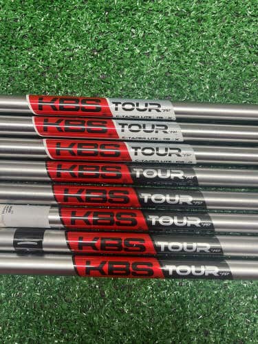 Lot of 8 KBS Steel Steel Demo Iron Shafts Read Description, Review All Pictures