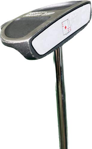 Wild Card Golf High Roller Putter Steel Shaft RH 35”L New Grip!