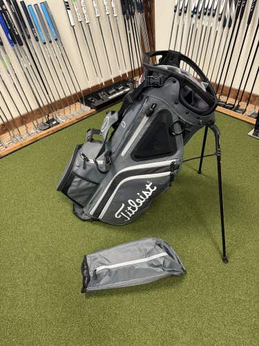 Titleist Hybrid 14 Stand Bag Charcoal/Black/Grey Used With Rain Cover