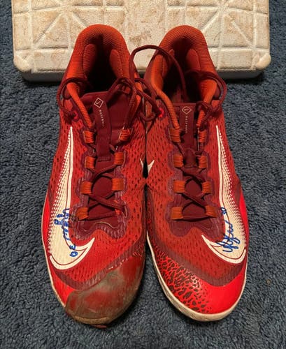 Ryan Miller Portland Sea Dogs Red Sox Signed Game Used Worn Nike Cleats