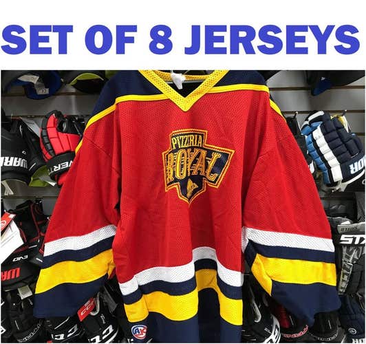 Set 8 mens hockey jerseys size XL XXL senior shirts ice inline ball team lot