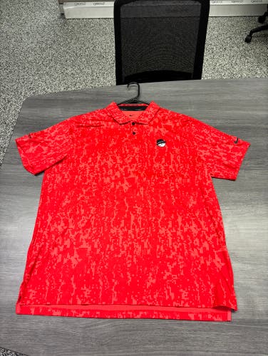 Brand New Limited Edition Malbon x Nike Red Polo XL