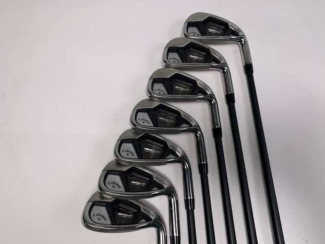 Callaway Rogue ST Max OS Iron Set 5-PW+AW Project X Cypher Fifty 5.0 Senior RH