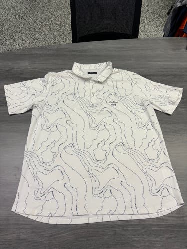 Limited Edition Malbon White Pattern Polo L