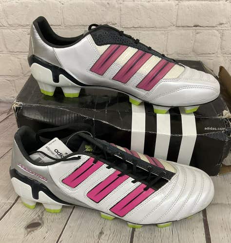 Adidas G41439 Predator Adipower TRX FG Women's Soccer Cleats White Pink US 9.5