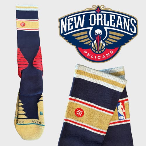 NBA New Orleans Pelicans Team Issued Stance Socks Crew XXL - NEW
