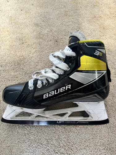 Used Senior Bauer Supreme 3S Hockey Goalie Skates Regular Width 7.5