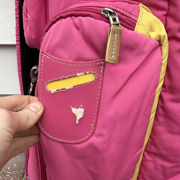 OnOff Golf Matters Golf Bag Pink Yellow 5 Way Dividers With Raincover