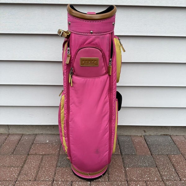 OnOff Golf Matters Golf Bag Pink Yellow 5 Way Dividers With Raincover