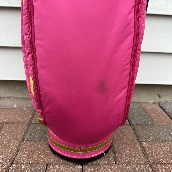 OnOff Golf Matters Golf Bag Pink Yellow 5 Way Dividers With Raincover