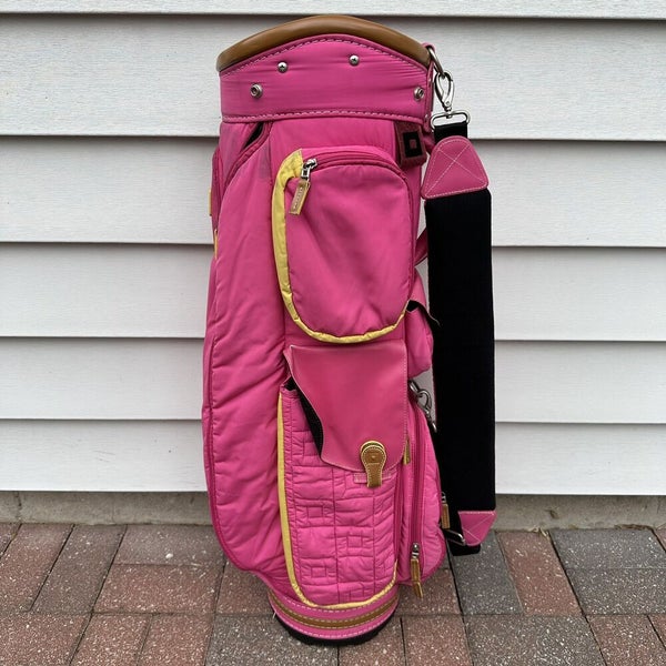 OnOff Golf Matters Golf Bag Pink Yellow 5 Way Dividers With Raincover