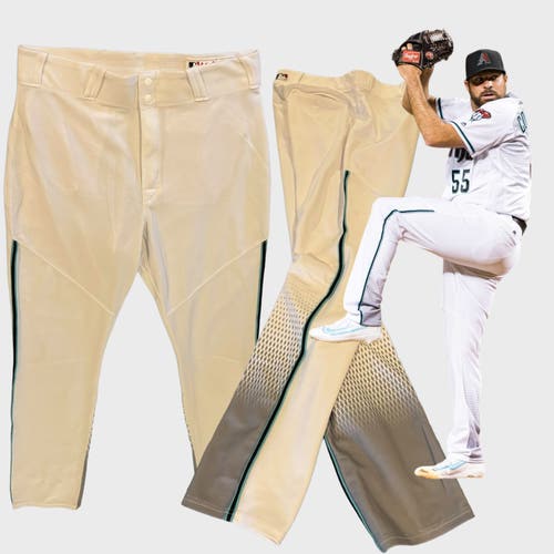 MLB 2016 Josh Collmenter Arizona Diamondbacks Majestic Game Used / Worn Home White Pants