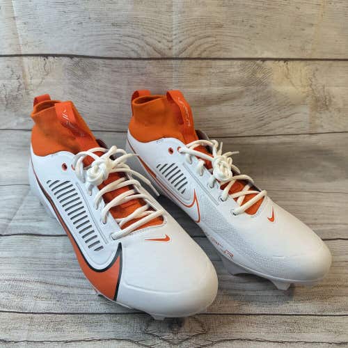 Men's 15 Nike Vapor Edge Pro 360 2 Football Cleats White Orange FN7759-101