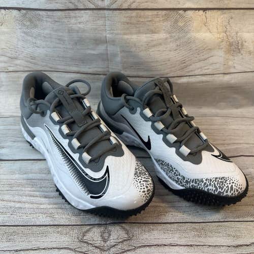 Nike Alpha Huarache Elite 4 Turf Softball Shoes Grey FD2746-001 Women Size 9