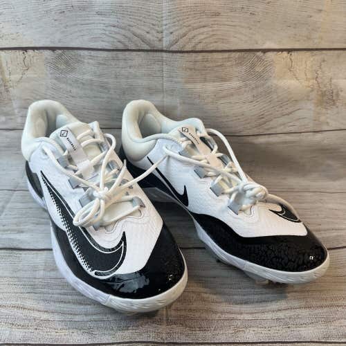 Nike Alpha Huarache Elite 4 Low White Baseball Cleats FD2745-101 Men’s Size 11