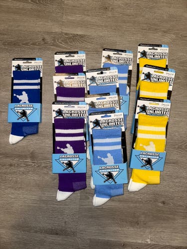 11 Pairs of Lacrosse unlimited socks
