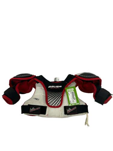 Used Bauer Lil Rookie Youth Sm Hockey Shoulder Pads