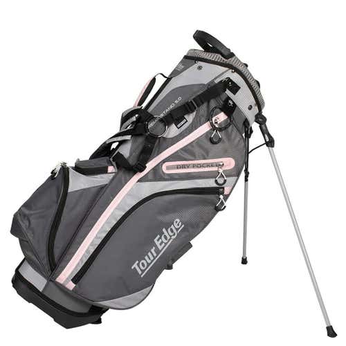 Tour Edge Hot Launch Xtreme 5.0 Stand Bag Silver Pink