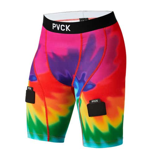 Pvck Compression Pelvic Protector Short Tie Dye Girl's Large