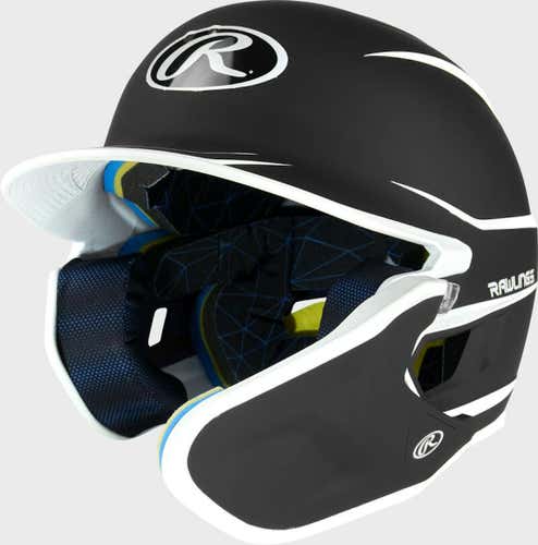New Rawlings Mach 2tone Batting Helmet W Jaw Guard Senior Black White
