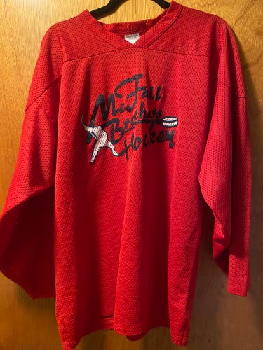 Red Used Large Athletic Knit Jersey