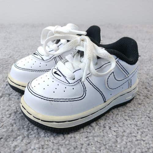 Nike Air Force 1 TD Toddler Sneakers Baby Shoes Boys 4C White Black DC9671-104