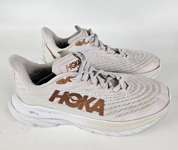 Hoka One One Womens Mach 5 1127894 WCPP White Running Shoes Sneakers Size 7.5B
