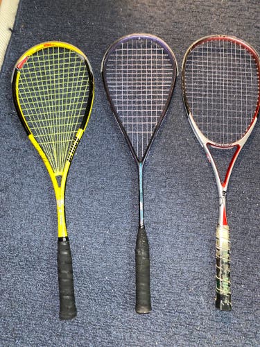 Used Unisex Prince Squash Racquet (x3)