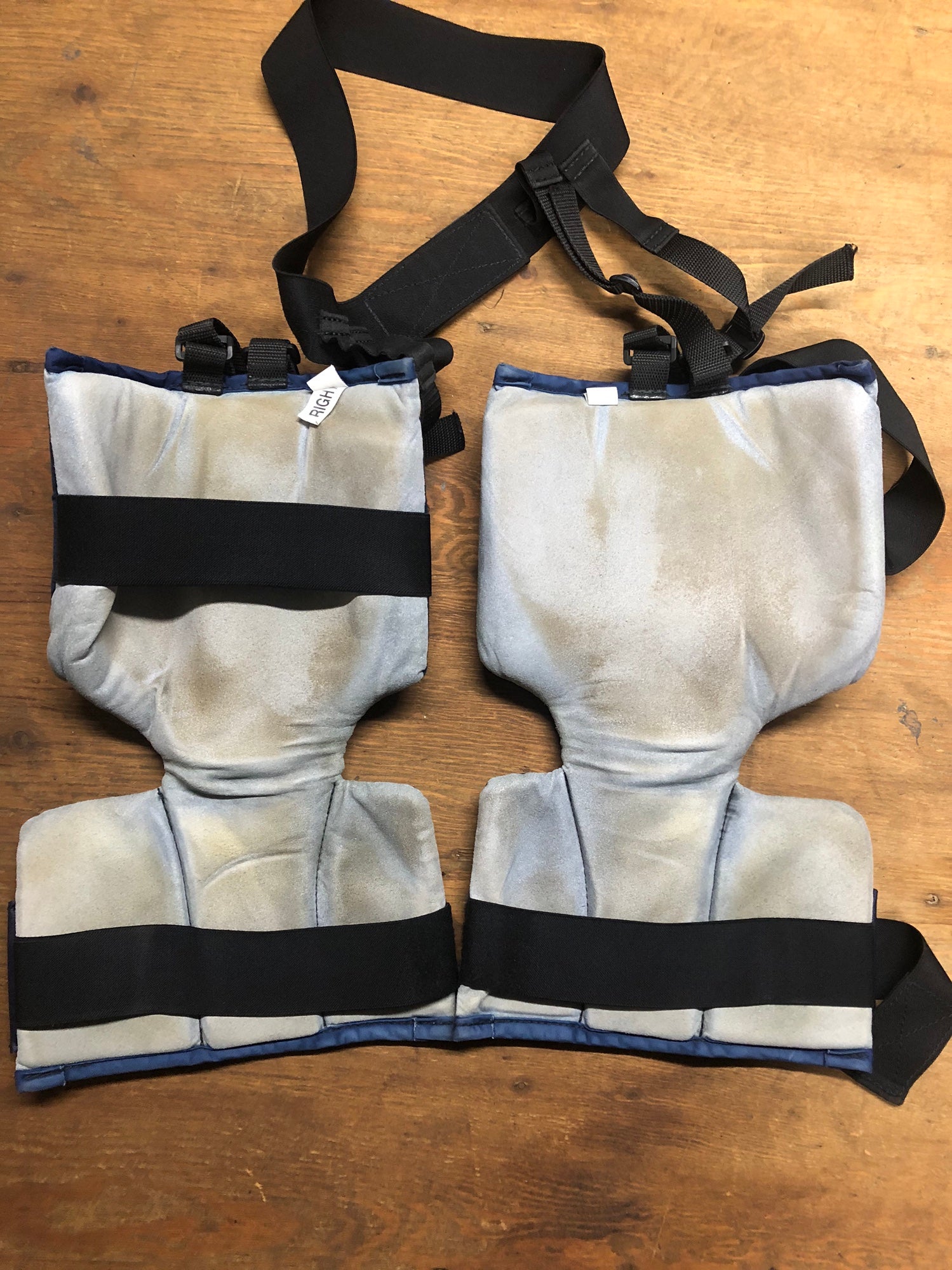 PAW Custom Goalie Knee Pads With Garter Belt | SidelineSwap | Buy and Sell  on SidelineSwap
