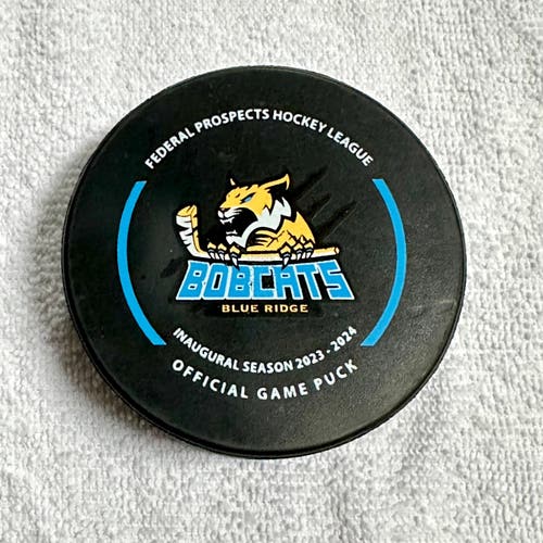 Blue Ridge Bobcats Hockey Inaugural Season 2023-24 Official Game Puck (FPHL)