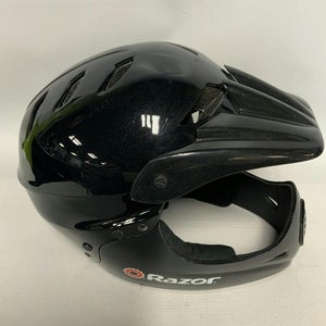 Used Razor Full Helemt Blk Md Bicycle Helmets