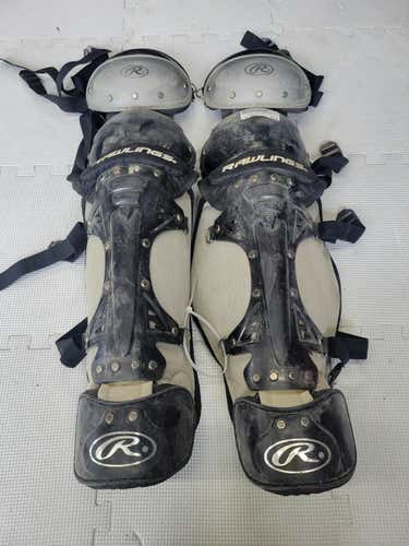 Used Rawlings Shin Guards Adult Catcher's Equipment