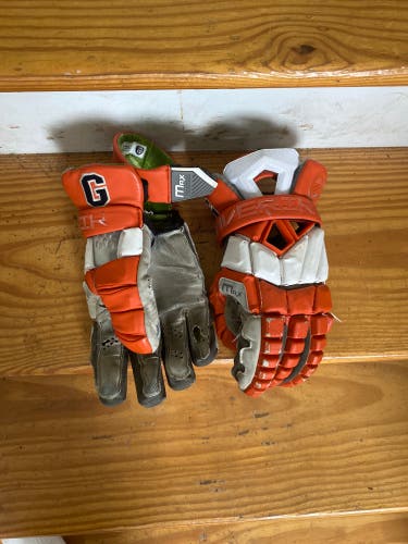 Used Maverik Large Max Lacrosse Gloves