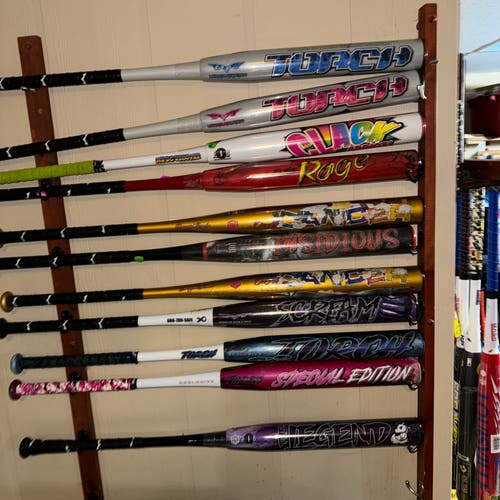 Various Slow Pitch Softball Bats. Can Send More Pics Upon Request