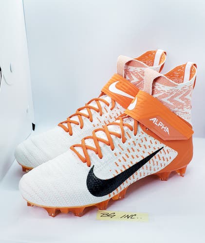 Nike Alpha Menace Elite 2 Pro Football Cleat Orange Men's Size 12.5 / BV2077-104