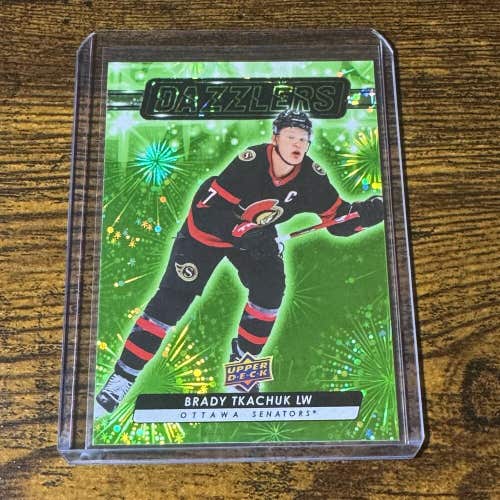 Brady Tkachuk Ottawa Senators 23-24 NHL Upper Deck Green Dazzlers Card #DZ-89