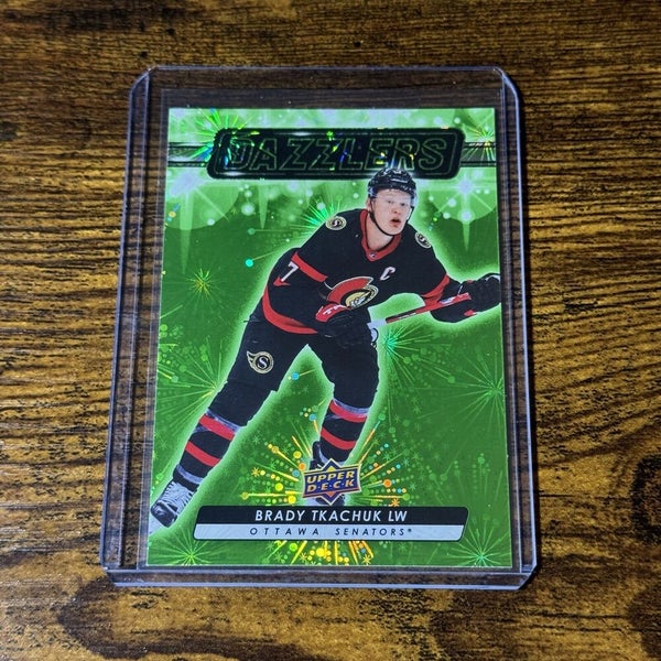 Brady Tkachuk Ottawa Senators 23-24 NHL Upper Deck Green Dazzlers Card #DZ-89