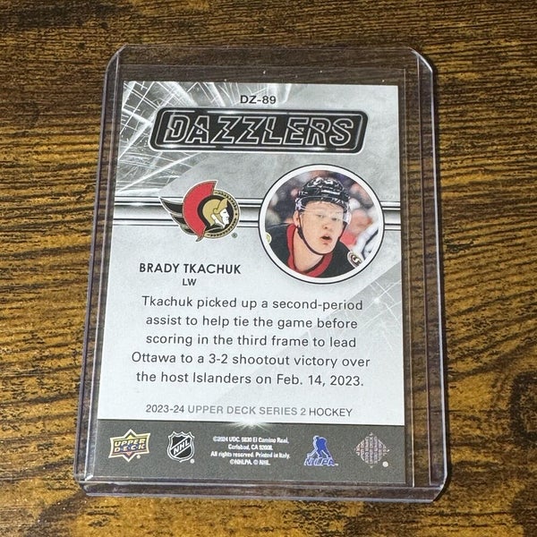 Brady Tkachuk Ottawa Senators 23-24 NHL Upper Deck Green Dazzlers Card #DZ-89