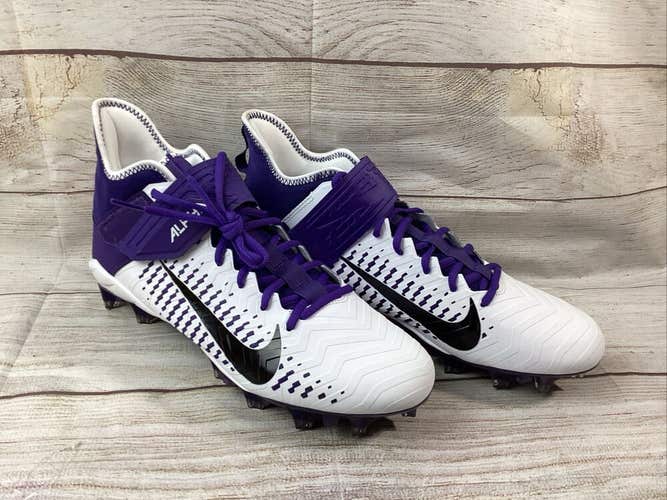 Nike Alpha Menace Pro 2 Football Cleats Mens Size 11 Purple White BV3945-104 NEW
