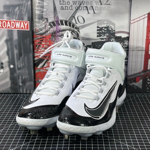 Nike Alpha Huarache Elite 4 Mid Baseball Cleats White Mens Size 14 US FD2744-101