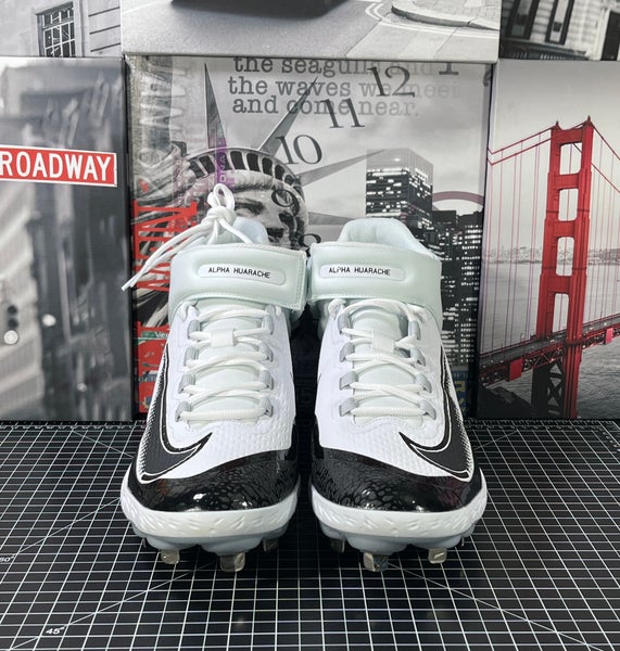 Nike Alpha Huarache Elite 4 Mid Baseball Cleats White Mens Size 14 US FD2744-101